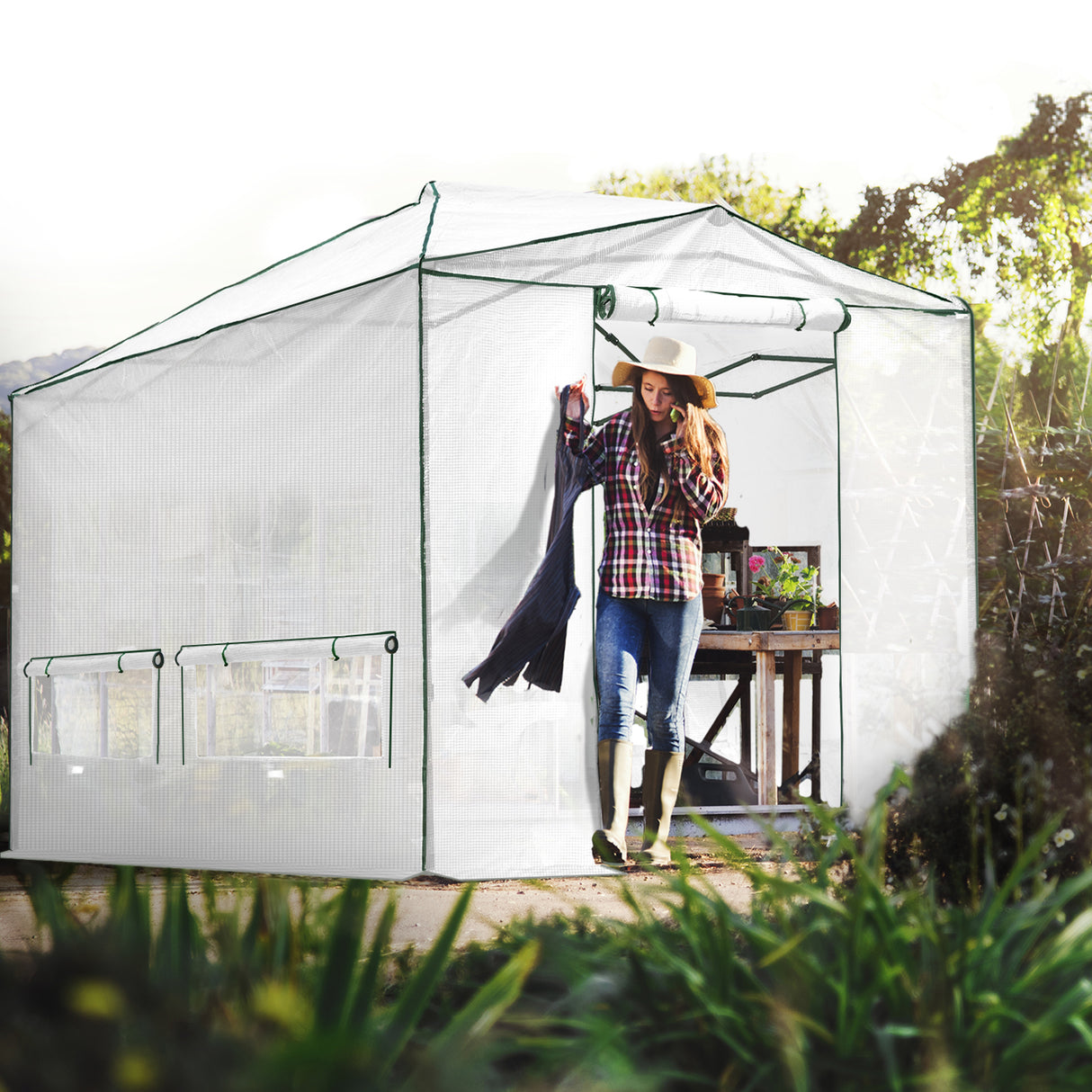 12x8 Pop Up Replacement Greenhouse Cover (GH96-GRN-AZ-SP017)