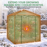 7x7 Easy Setup Pop Up Greenhouse, 2 Folding Shelves - Eagle Peak®