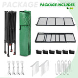 7x7 Pop up Greenhouse Portable Walk - in with 2 Foldable Shelves - Eagle Peak