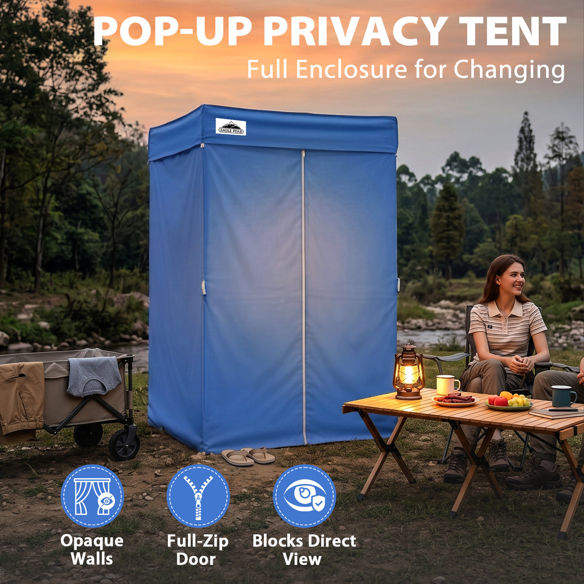4x4 Pop Up Changing Tent, Flat Top Changing Room