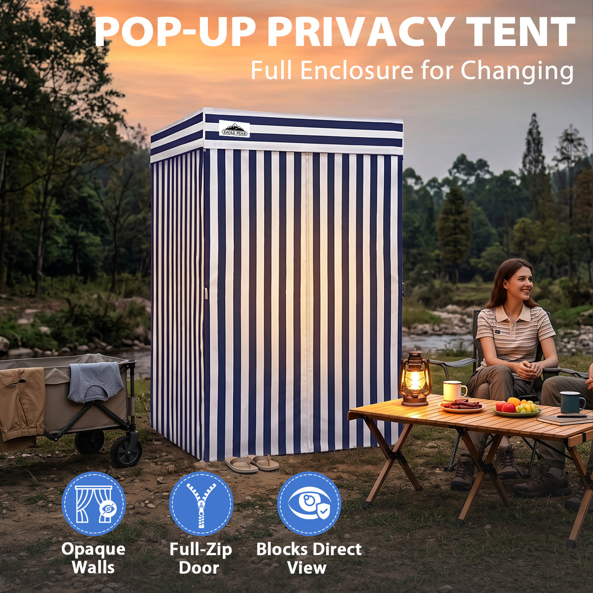 4x4 Pop Up Changing Tent, Flat Top Changing Room