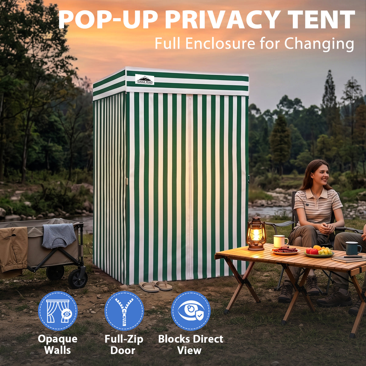 4x4 Pop Up Changing Tent, Flat Top Changing Room