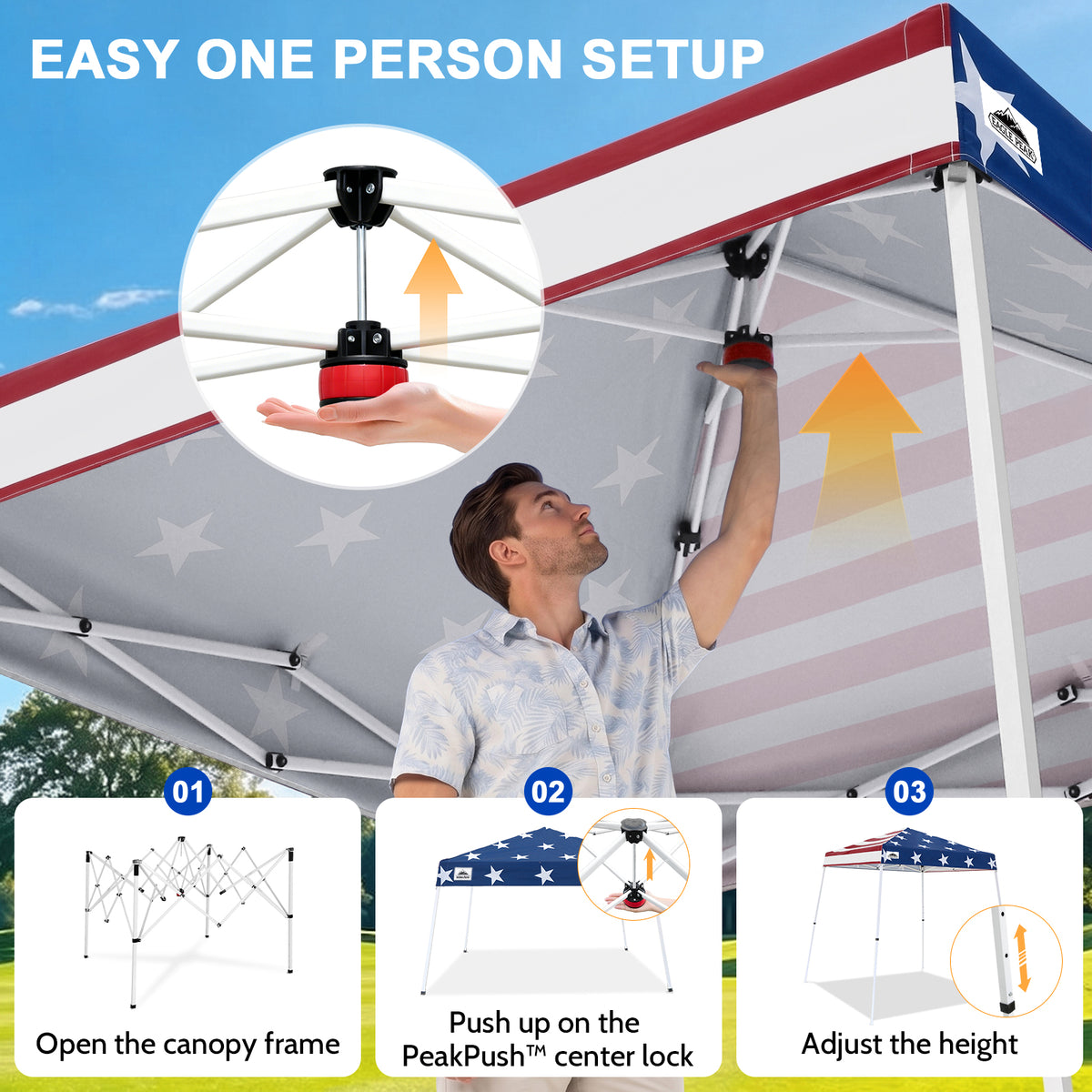 8x8 Slant Leg Pop Up Canopy Tent