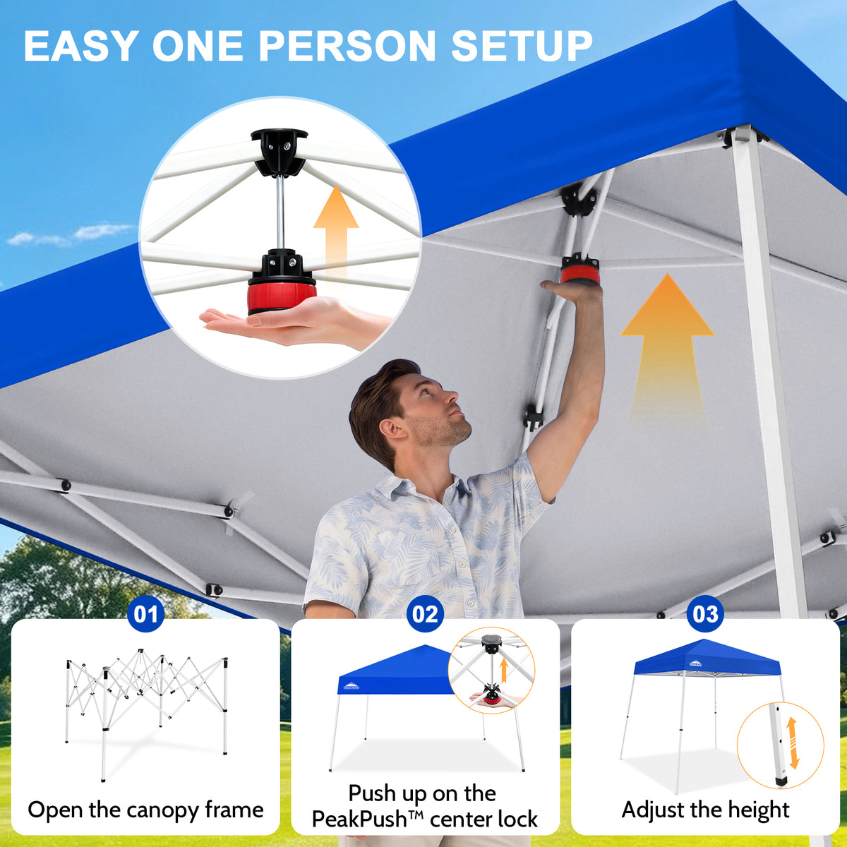 8x8 Slant Leg Pop Up Canopy Tent