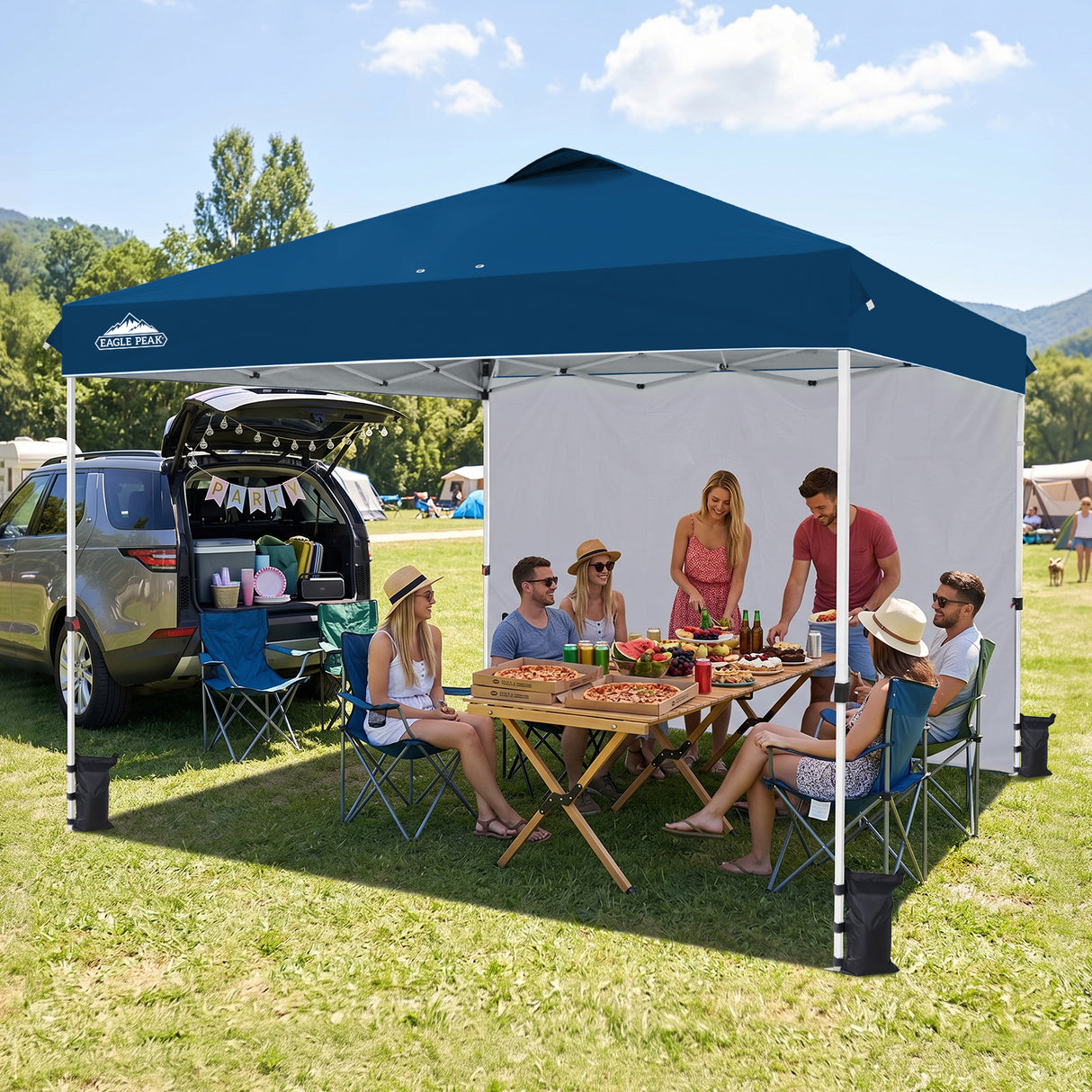 12x12 Pop Up Canopy Tent with 1 Sidewall