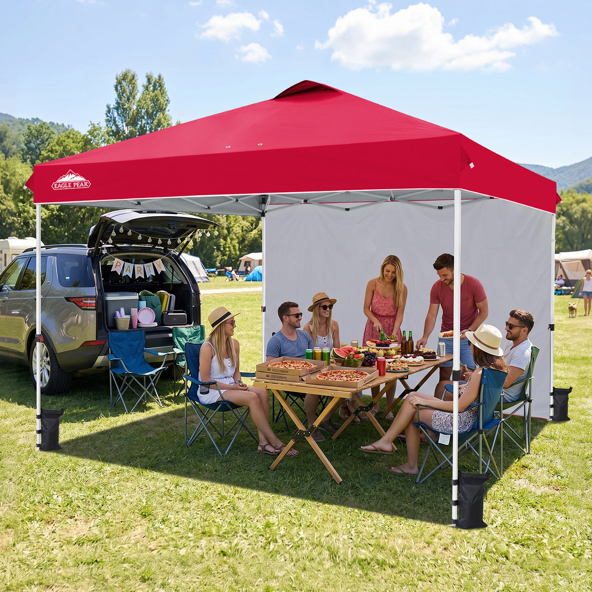 12x12 Pop Up Canopy Tent with 1 Sidewall
