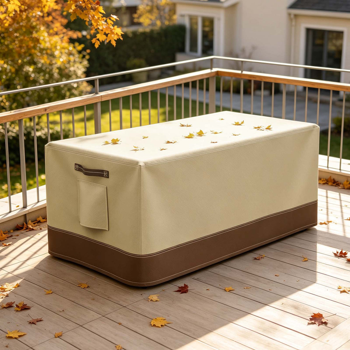 Patio Furniture Cover, Small Coffee Table 34.5''W×21''D×15.5''H