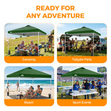 Easy Setup Straight Leg 10x10 Pop Up Canopy Tent w/ 100 sqft of Shade