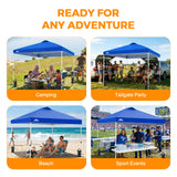 Easy Setup Straight Leg 10x10 Pop Up Canopy Tent w/ 100 sqft of Shade