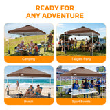 Easy Setup Straight Leg 10x10 Pop Up Canopy Tent w/ 100 sqft of Shade