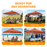 Easy Setup Straight Leg 10x10 Pop Up Canopy Tent w/ 100 sqft of Shade