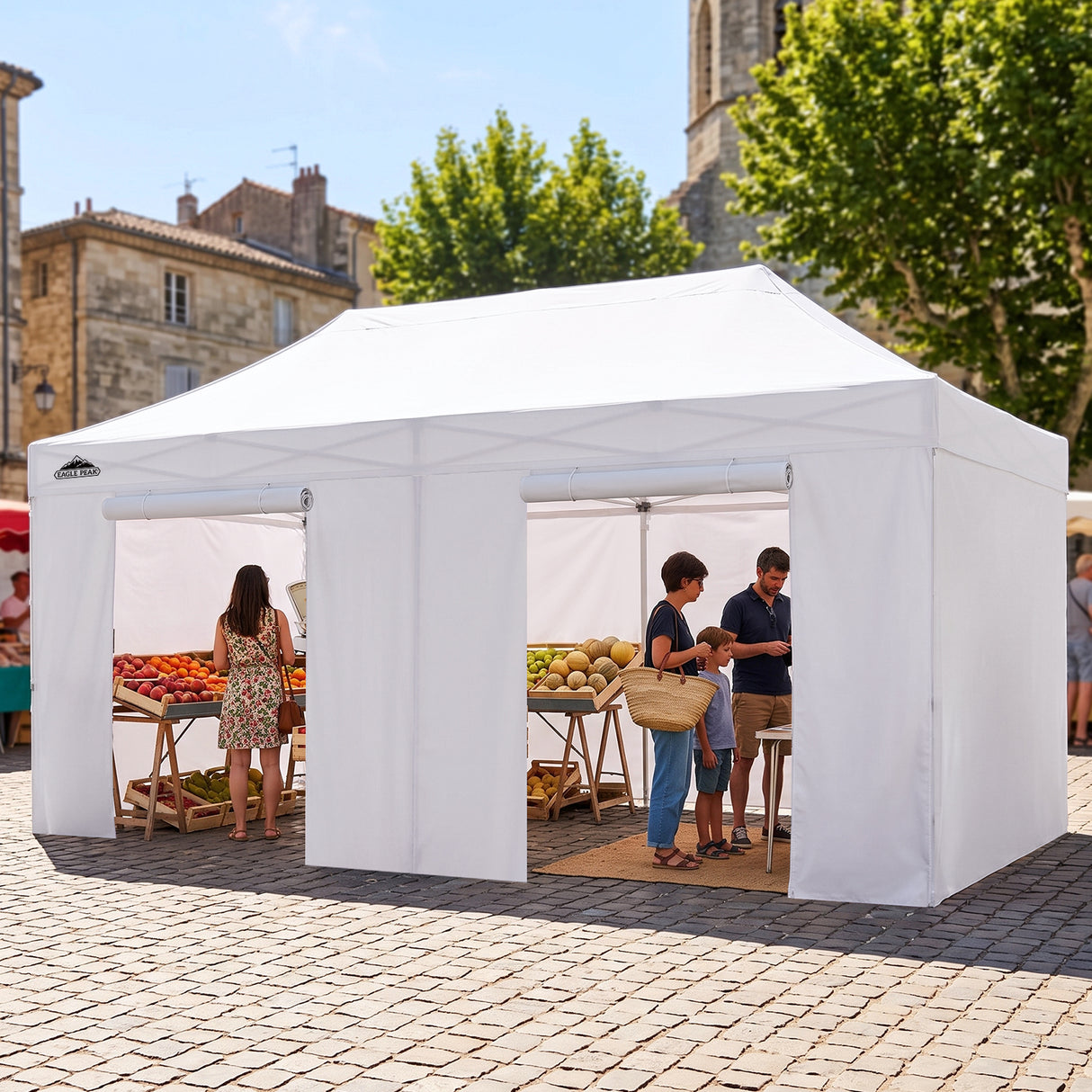 Commercial Heavy Duty 10x15/10x20 Pop Up Canopy, 4 Sidewalls
