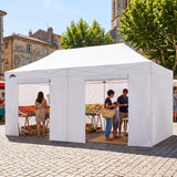 Commercial Heavy Duty 10x15/10x20 Pop Up Canopy, 4 Sidewalls