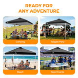 Easy Setup Straight Leg 10x10 Pop Up Canopy Tent w/ 100 sqft of Shade