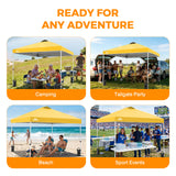 Easy Setup Straight Leg 10x10 Pop Up Canopy Tent w/ 100 sqft of Shade