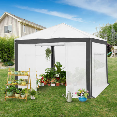 6x4/8x6/10x10 Walk In Pop Up Greenhouse