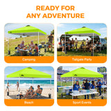 Easy Setup Straight Leg 10x10 Pop Up Canopy Tent w/ 100 sqft of Shade