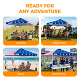 Easy Setup Straight Leg 10x10 Pop Up Canopy Tent w/ 100 sqft of Shade