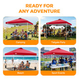 Easy Setup Straight Leg 10x10 Pop Up Canopy Tent w/ 100 sqft of Shade