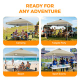Easy Setup Straight Leg 10x10 Pop Up Canopy Tent w/ 100 sqft of Shade