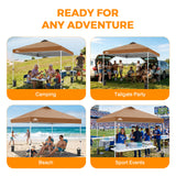Easy Setup Straight Leg 10x10 Pop Up Canopy Tent w/ 100 sqft of Shade
