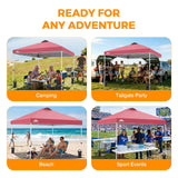 Easy Setup Straight Leg 10x10 Pop Up Canopy Tent w/ 100 sqft of Shade