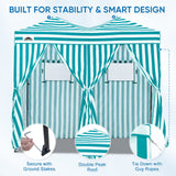 8x4 Outdoor Changing Room, 2 Room Pop Up Portable Changing Room - Eagle Peak Custom Canopy Tent