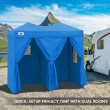 8x4 Outdoor Changing Room, 2 Room Pop Up Portable Changing Room - Eagle Peak Custom Canopy Tent