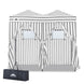 8x4 Outdoor Changing Room, 2 Room Pop Up Portable Changing Room - Eagle Peak Custom Canopy Tent