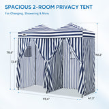 8x4 Outdoor Changing Room, 2 Room Pop Up Portable Changing Room - Eagle Peak Custom Canopy Tent