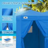 8x4 Outdoor Changing Room, 2 Room Pop Up Portable Changing Room - Eagle Peak Custom Canopy Tent
