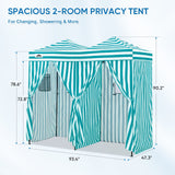 8x4 Outdoor Changing Room, 2 Room Pop Up Portable Changing Room - Eagle Peak Custom Canopy Tent