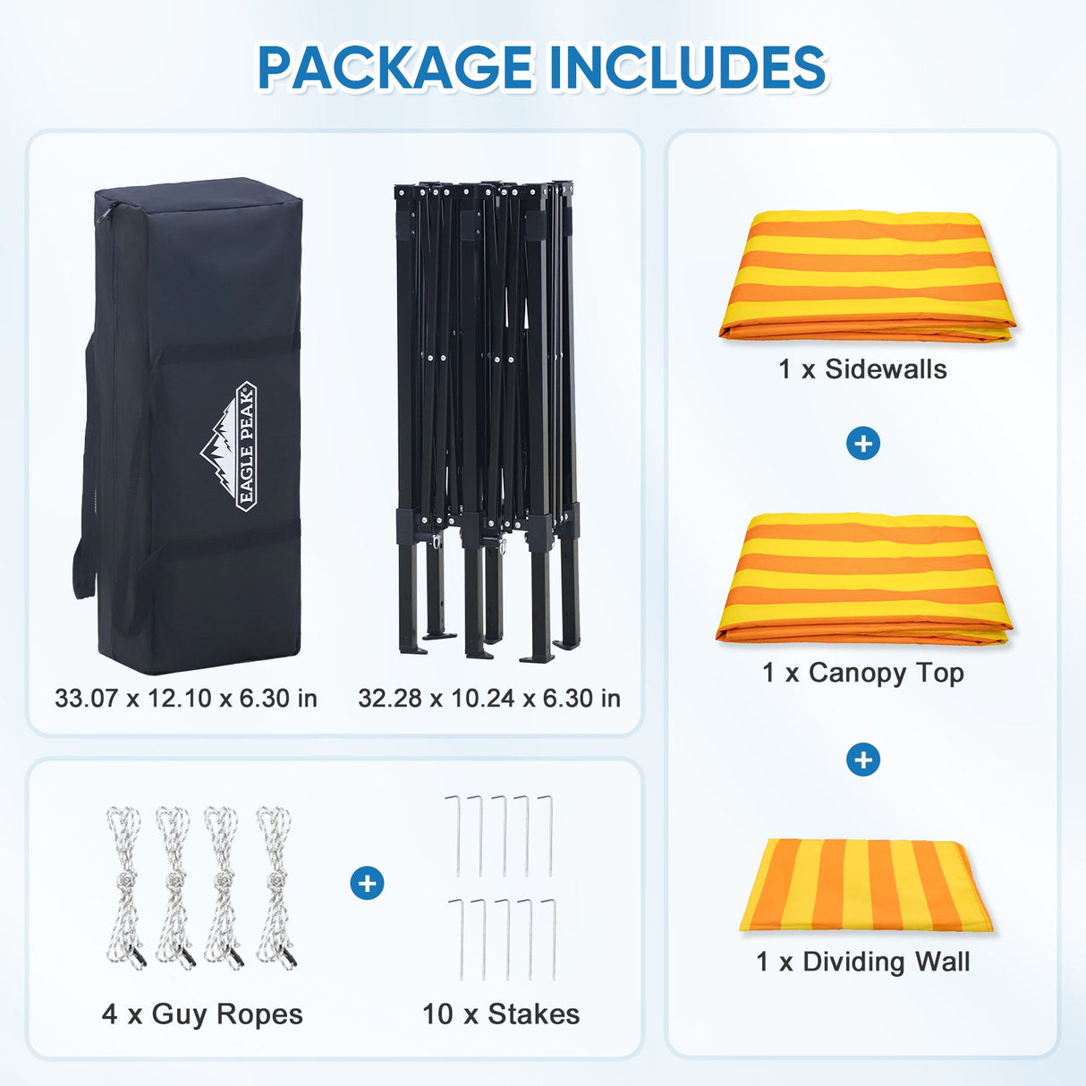 8x4 Outdoor Changing Room, 2 Room Pop Up Portable Changing Room - Eagle Peak Custom Canopy Tent