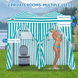 8x4 Outdoor Changing Room, 2 Room Pop Up Portable Changing Room - Eagle Peak Custom Canopy Tent