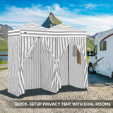 8x4 Outdoor Changing Room, 2 Room Pop Up Portable Changing Room - Eagle Peak Custom Canopy Tent