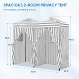 8x4 Outdoor Changing Room, 2 Room Pop Up Portable Changing Room - Eagle Peak Custom Canopy Tent
