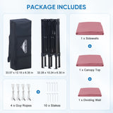 8x4 Outdoor Changing Room, 2 Room Pop Up Portable Changing Room - Eagle Peak Custom Canopy Tent