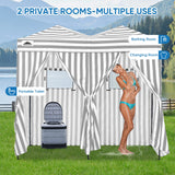 8x4 Outdoor Changing Room, 2 Room Pop Up Portable Changing Room - Eagle Peak Custom Canopy Tent