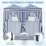 8x4 Outdoor Changing Room, 2 Room Pop Up Portable Changing Room - Eagle Peak Custom Canopy Tent