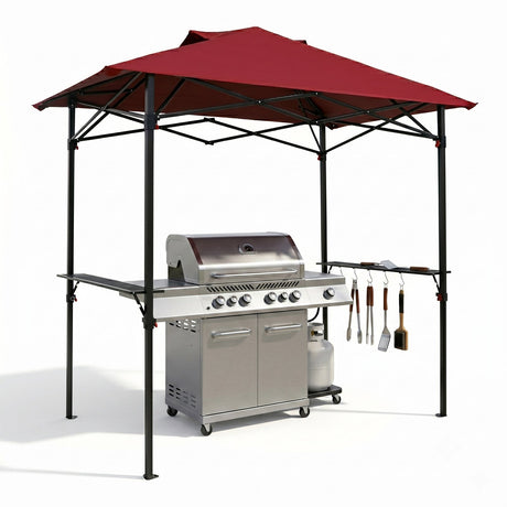 8x5 Pop up Grill Gazebo with Carry Bag and Air Vent - Eagle Peak®