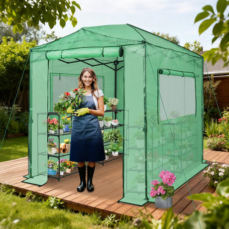 8x6 Easy Setup Pop Up Greenhouse - Eagle Peak®