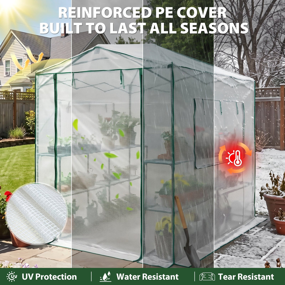 8x6 Easy Setup Pop Up Greenhouse - Eagle Peak®