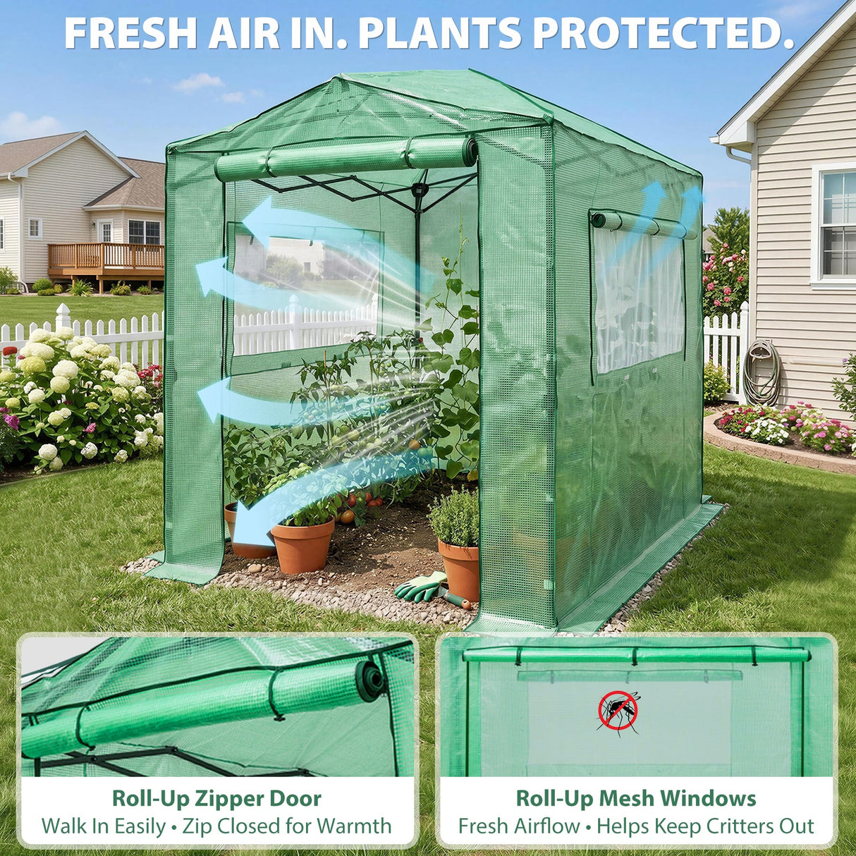 8x6 Easy Setup Pop Up Greenhouse - Eagle Peak®