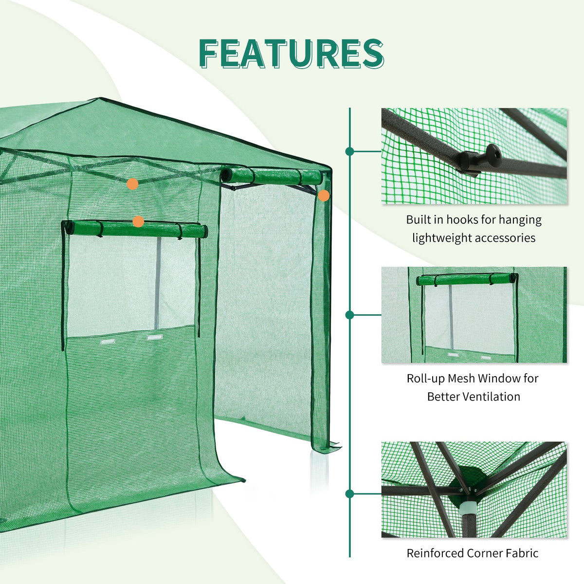 8x6 Easy Setup Pop Up Greenhouse - Eagle Peak®