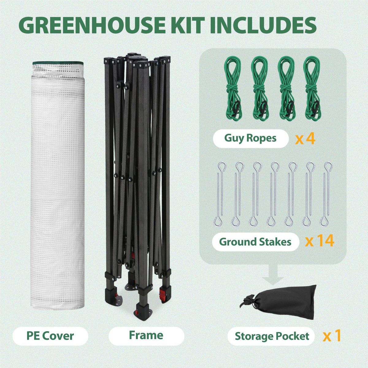 8x6 Easy Setup Pop Up Greenhouse - Eagle Peak®