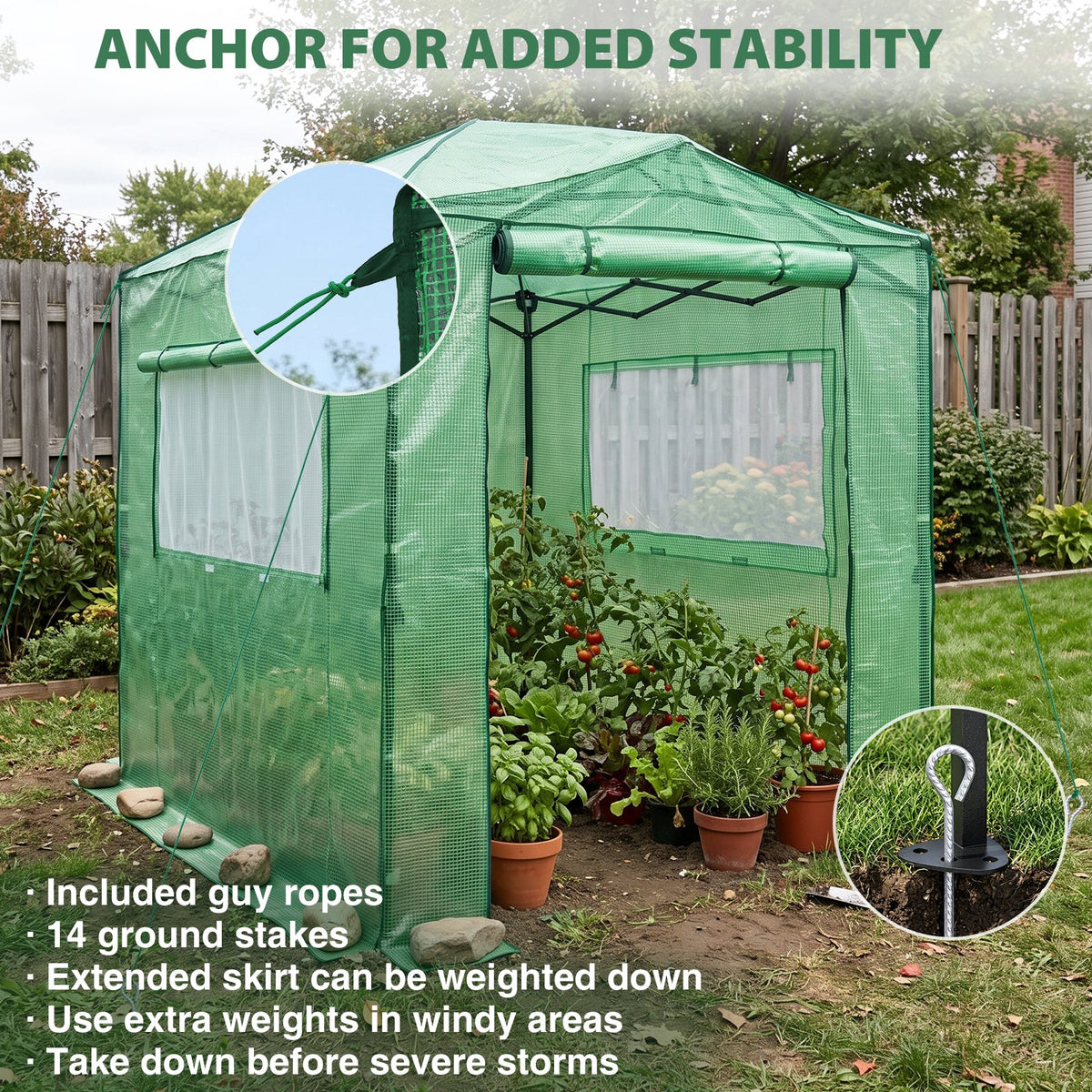 8x6 Easy Setup Pop Up Greenhouse - Eagle Peak®