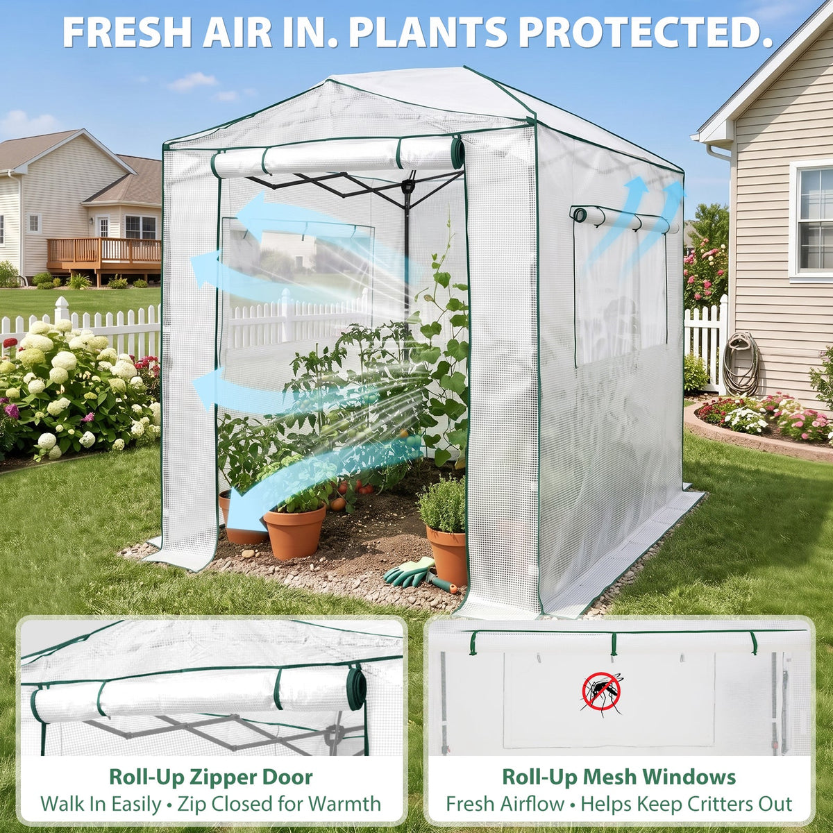 8x6 Easy Setup Pop Up Greenhouse - Eagle Peak®