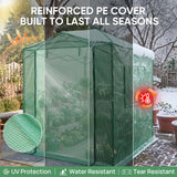 8x6 Easy Setup Pop Up Greenhouse, Mesh Door & Windows - Eagle Peak®