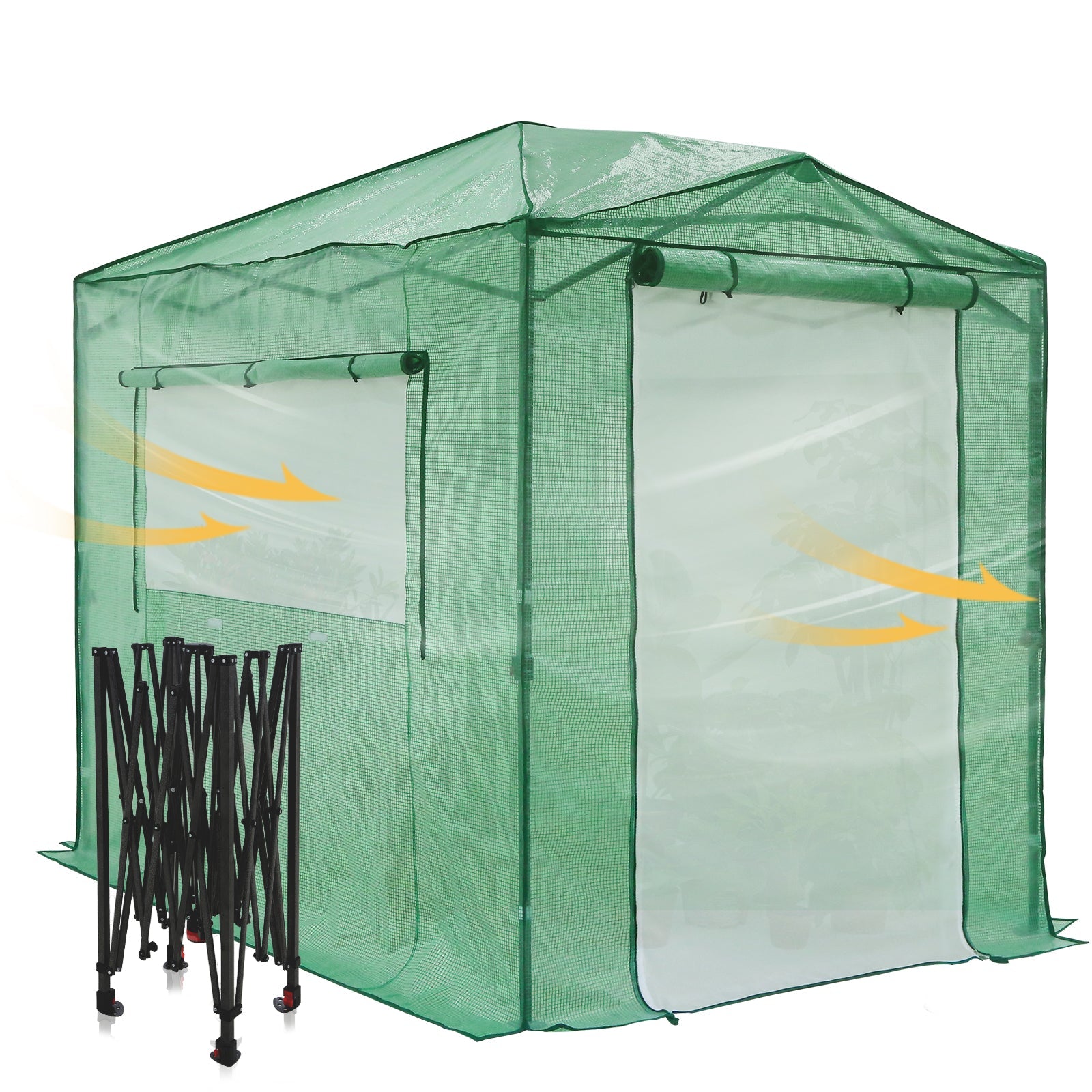 8x6 Walk-in Greenhouse with Upgraded Screen Mesh Door – Eagle Peak®