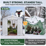 8x6/12x8 Easy Setup Pop Up Greenhouse, Support Pole - Eagle Peak®